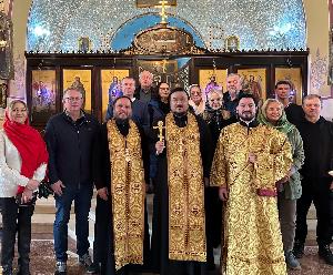 Молебен в день памяти священномученика Харалампия в Николаевском соборе в Тегеране, Иран.